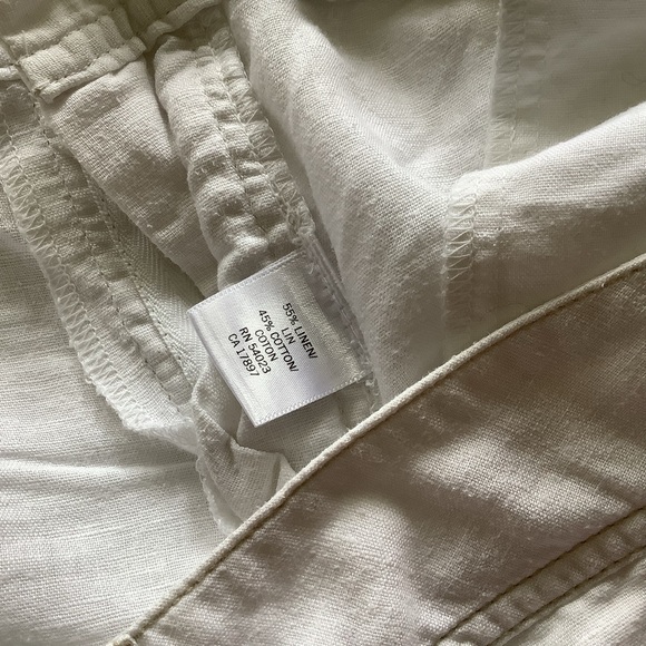 Banana Republic White Linen Shorts 12 - Picture 4 of 4